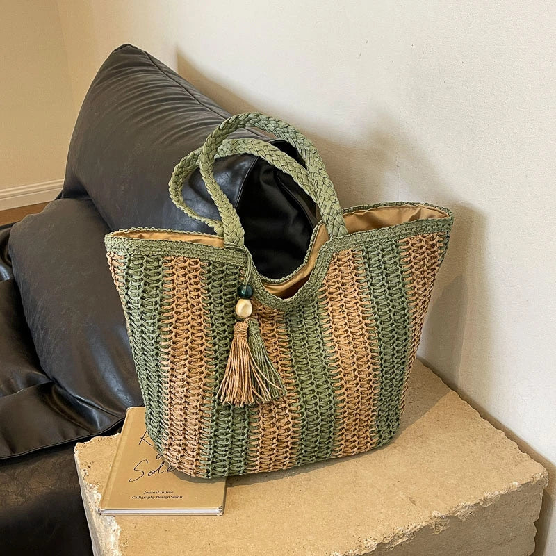 Bolsa Trançada em Vime - Coralia