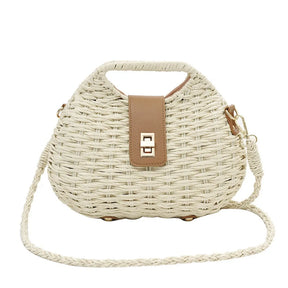 Bolsa de Palha Trançada - Canoa